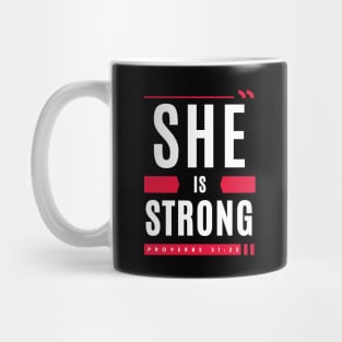 She Is Strong | Christian Woman Mug